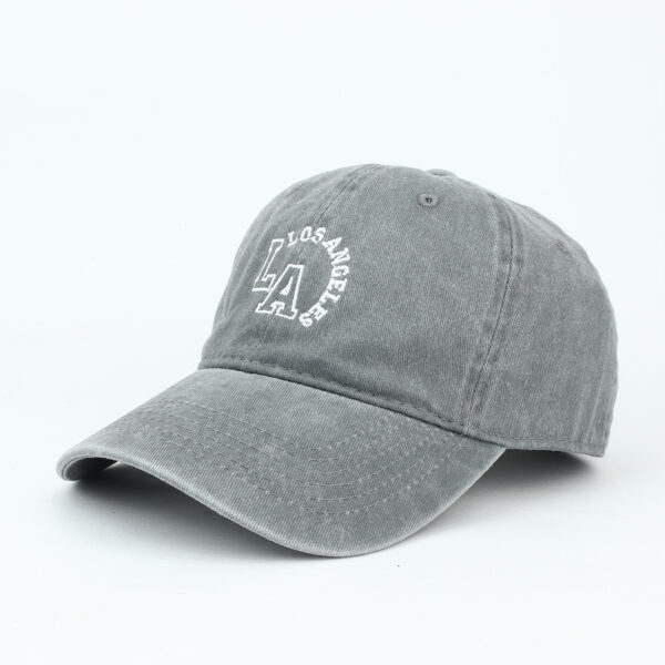oly-9cca78eafe24659c7f075e5ecc63768e Wholesale Fashion Letter Print Washed Vintage Baseball Cap Soft Top Curved Brim Sun Protection