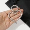 Wholesale Zinc Alloy Heart Keychain Pendant Irregular Hollow Design Bag Charm Fashion Accessory for Boutique Resale