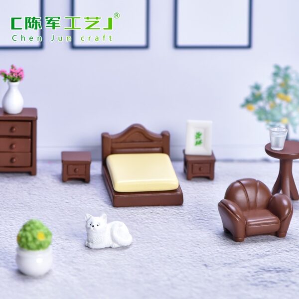 Wholesale Miniature Resin Dollhouse Furniture Set Home Decor Craft Accessory Resale Gift