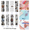 Wholesale 2/8/16pcs UV DTF Stickers Pop Singer Portrait Star Butterfly Print Pen and Bookmark Stickers OLY Exclusive