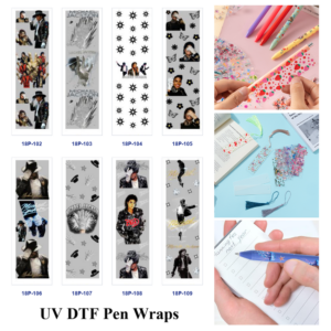 Wholesale 2/8/16pcs UV DTF Stickers Pop Singer Portrait Star Butterfly Print Pen and Bookmark Stickers OLY Exclusive
