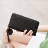 oly-9d0b25cfc1f3639ee54c9b76d5269f21 Wholesale Modern Triangle Embroidered Pu Leather Wallet Fashion Accessory Gift Boutique Resale