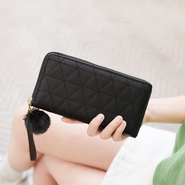 oly-9d0b25cfc1f3639ee54c9b76d5269f21 Wholesale Modern Triangle Embroidered Pu Leather Wallet Fashion Accessory Gift Boutique Resale
