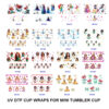 Wholesale 8pcs Watercolor Fairytale Maiden Heart Snow Rose Bow Mixed Decor Mini Cup Keychain Sticker OLY Exclusive