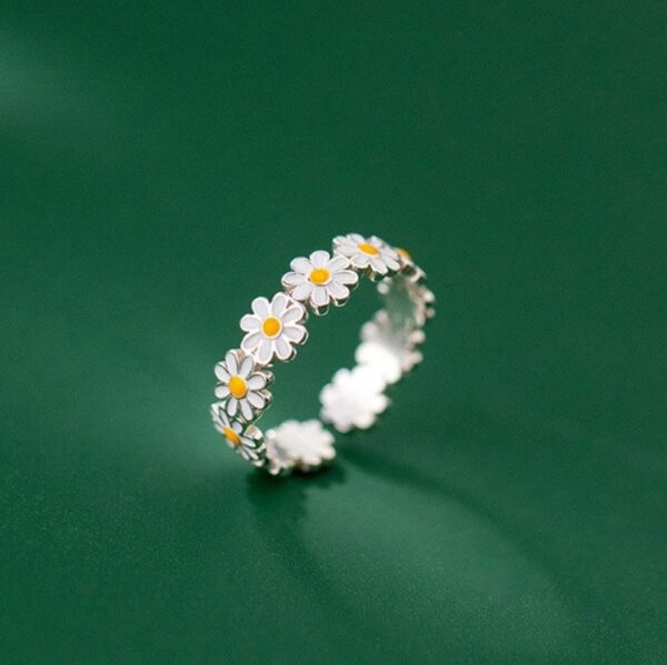 Wholesale Trendy Little Flower Ring Alloy Adjustable Fashion Accessory for Women