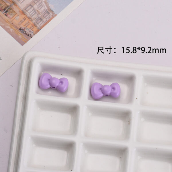 oly-9d2aab9b3bf2c7b58263239c2151e8d8 Wholesale Acrylic Bow Loose Beads Mixed Colors Electroplated for DIY Jewelry Phone Chain Bag Charms Perfect for Boutique Resale