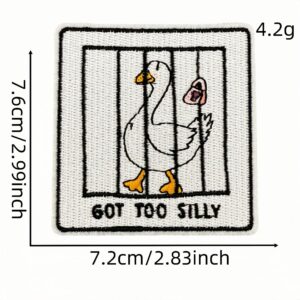 Cartoon funny goose cloth sticker 3 #