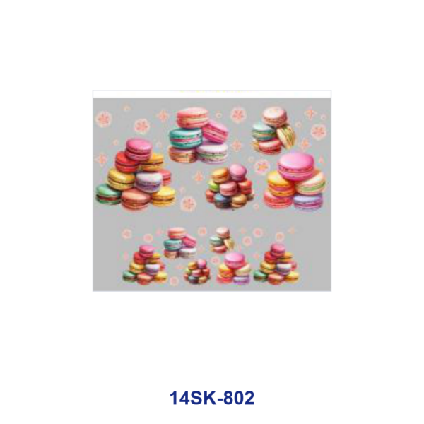 Wholesale 2/4/8pcs Gourmet Pastry Dessert Print Mini Cup Keychain Sticker