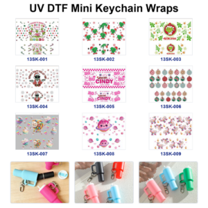 Wholesale 8pcs Christmas Candy Mini Cup Keychain Sticker