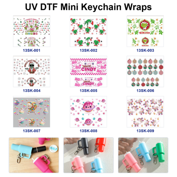 oly-9d3d97f40a70734045dd20dabd39cd2d Wholesale 8pcs Christmas Candy Mini Cup Keychain Sticker