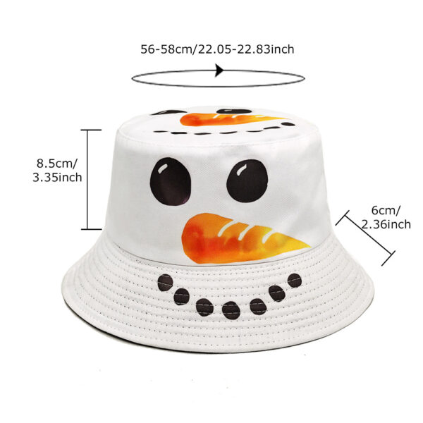 oly-9d645e455765c37519f4686ff277f5ce Wholesale Christmas Snowman Pattern Fisherman Hat Sunscreen Fashion Accessory for Gift Boutique Resale