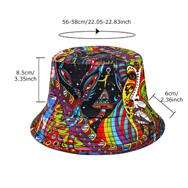 Wholesale Stylish Cartoon Bucket Hat Men's Mushroom Face Pattern Sun Protection Resale Accessory