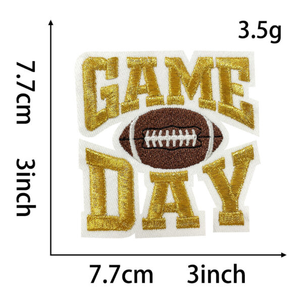 oly-9d79cea7bf47f5be074e45607a6395d6 Wholesale Football Gameday Embroidery Patches 9 Styles DIY Iron-On Applique for Coats Chic Gift