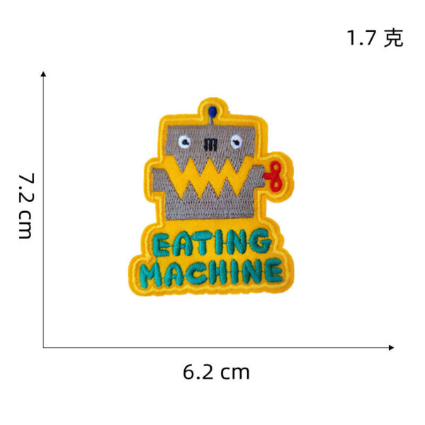 Wholesale Small Monster Cloth Patches Set Colorful Non-woven Embroidered Stickers for Clothing Boutique Accessory