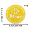 oly-9d90fdafcb3d0f94688e9f379ef0ac00 Wholesale Embroidered Thread Stickers Sunshine Language Quotes for Bag Travel Decoration DIY Accessory