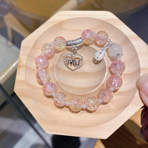 Wholesale Heart Shape Crystal Bracelet Light Luxury Moon Love Design Boutique Resale Fashion Accessory
