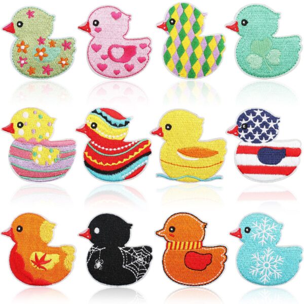 oly-9ddc4aaf81db302a33294c7072b889f1 Wholesale Cute Yellow Duck Embroidered Patch - Fashion Decorative Accent for Kids Clothing, DIY Gift Idea