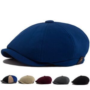 Wholesale British Vintage Octagonal Beret Hat Two-Tone Color Splice Summer Sun Protection Fashion Accessory