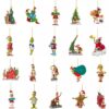oly-9de7ea55dfe54dbdf36b3eb45f831a82 Wholesale Cartoon Green Monster Acrylic Christmas Tree Hanging Ornament Decorative Car Accessory for Gift or Resale