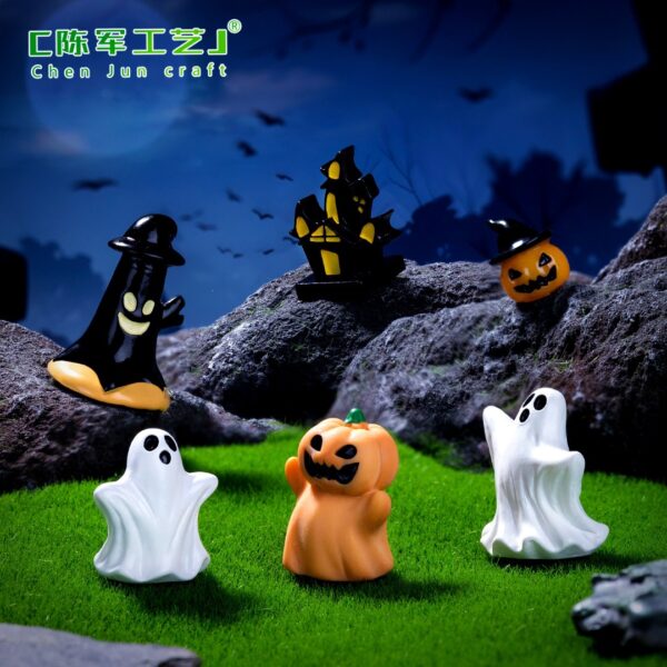 oly-9e0337f267490b278ff1ae87062ea744 Wholesale Resin Miniature Ghost Halloween Decoration DIY Craft Supply