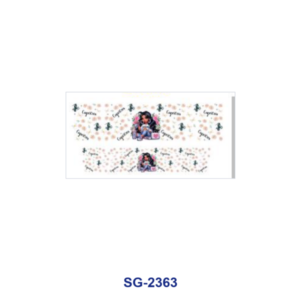 Wholesale 8pcs Mixed Zodiac Cartoon Girl Floral Decor Print 3oz Cup Stickers Wrap OLY Exclusive