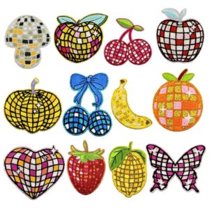 Glitter plaid fruit cloth sticker 8 #