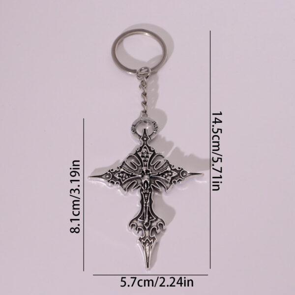 Wholesale Cross Skull Alloy Keychain Fashion Accessory for Car Keys Gift for Men