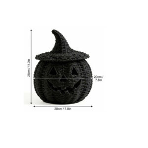 Black triangular eyes pumpkin shape 20*28cm