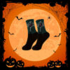 Wholesale Halloween Cartoon Print Socks Unisex Polyester Middle Tube Sweat Absorbing Winter Casual