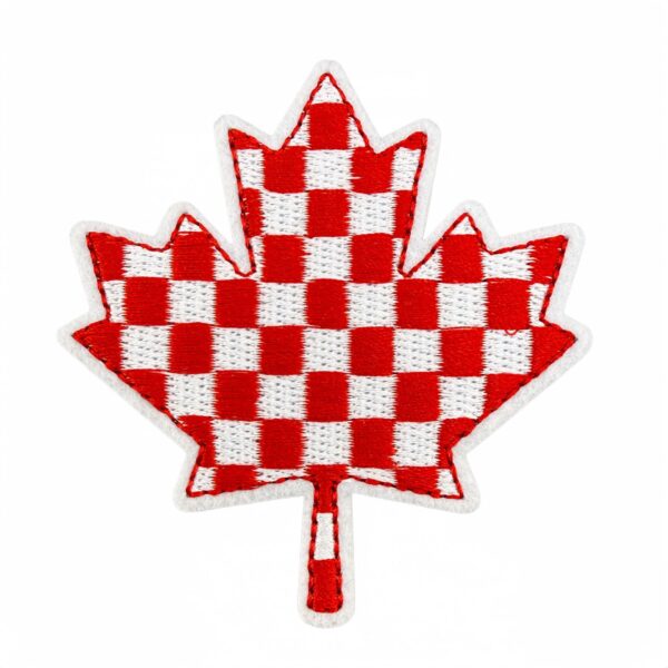 oly-9e3cb4bab19dd63eb324ccff6de74bec Wholesale Checkerboard Clover Maple Leaf Embroidered Patches Set of 4 Iron On DIY Clothing Decor Craft Supply