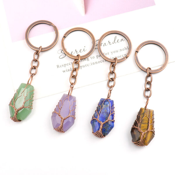 Wholesale Metal Keychain Pendant Vintage Wire Wrapped Design Trendy Bag Charm for Gift or Daily Use