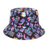 Wholesale Colorful Mushroom Print Fisherman Hat Unisex Sun Hat Wide Brim Outdoor Summer Everyday Fashion Accessory Gift