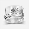 oly-9e4e2e1d12d4cede832ceef040e34ed6 Wholesale Alloy Vintage Dandelion Rotatable Ring - Chic Floral Design for Everyday Wear