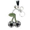 Wholesale Rhinestone Soccer Themed Keychain with Tassel Patch Boutique Resale Car Key Accessory