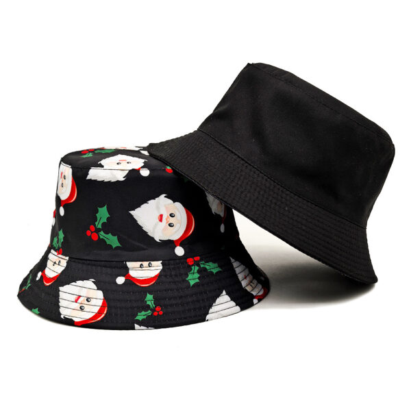 oly-9e6114abcb59fb6a795080968b606c53 Wholesale Christmas Santa Pattern Fisherman Hat Trendy Outdoor Sun Hat for Everyday Wear Resale Friendly