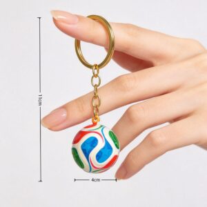 [golden ring] football keychain