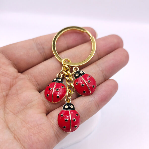 oly-9e7806be3c1c41355ebdb0165acc6649 Wholesale Korean Style Ladybug Alloy Key Ring Fashion Accessory for Bags