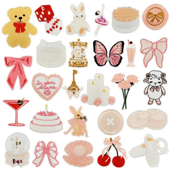 Wholesale Cute Cartoon Solid Color Embroidery Patch Decorative DIY Accessory for Coats