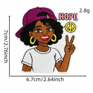 Black girl applique 8#
