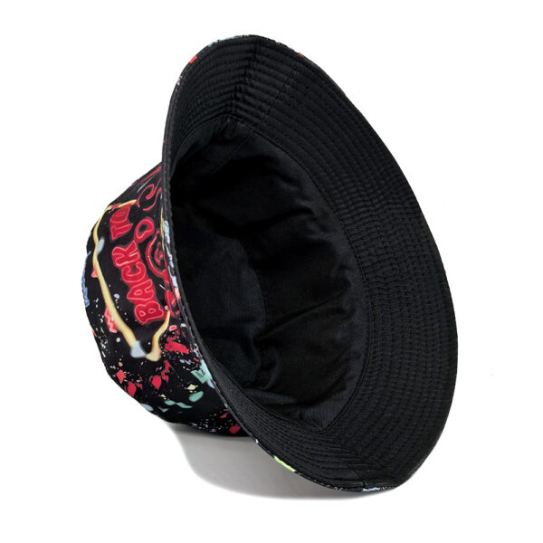 oly-9e9b1e1ca5b21835116de381910bf596 Wholesale 80s Print Double Sided Bucket Hat for Sun Protection Stylish Fashion Accessory