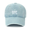 oly-9ea848630dfd3f73c453a34a047fc671 Wholesale Denim NYC Embroidered Baseball Cap Curved Brim Adjustable for Resale