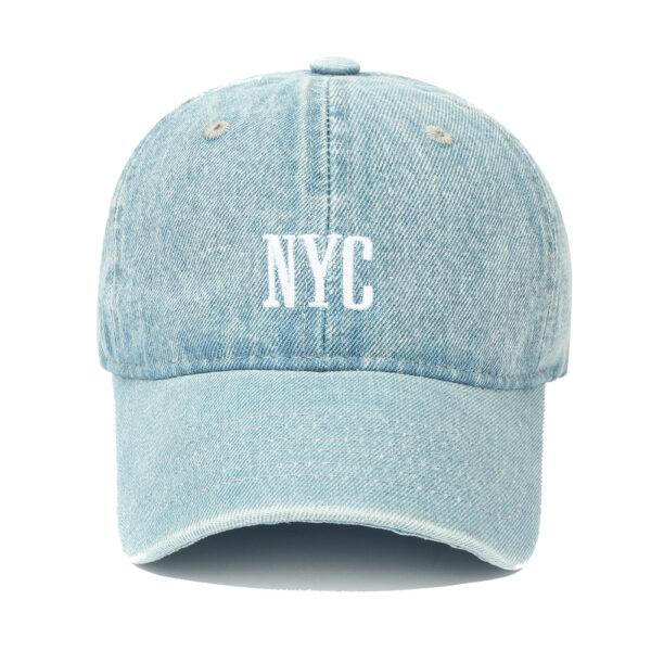 oly-9ea848630dfd3f73c453a34a047fc671 Wholesale Denim NYC Embroidered Baseball Cap Curved Brim Adjustable for Resale