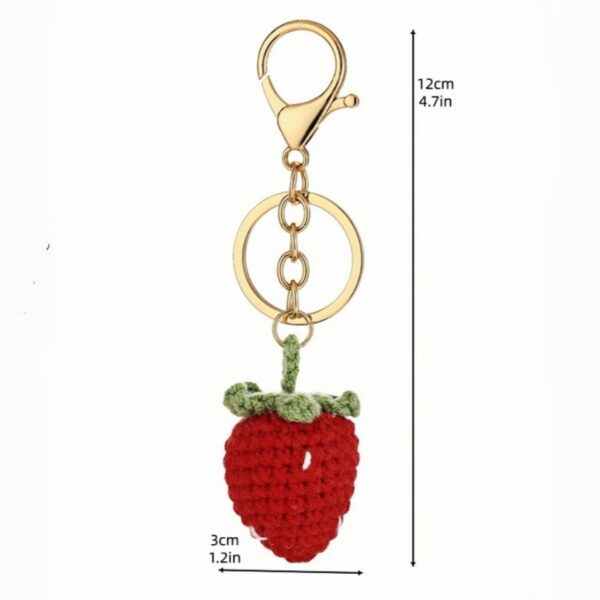 oly-9ead4e48444fb163b6bba328a52a5039 Wholesale Wool Yarn Keychain Fruit Design Handmade Gift Bag Charm Accessory