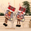 oly-9eb41ef52a86c7e8a37e4179c62edbc0 Wholesale Non Woven Fabric Christmas Plaid Stocking Candy Bag Gift Bag Home Decor