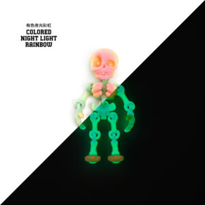 Pro skull skeleton (with colored luminous rainbow)