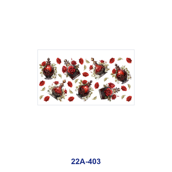 Wholesale 5pcs Vintage Dark Red Rose Retro Dessert Antique Furniture Mixed Decor Prints 16oz Cup UV DTF Wraps