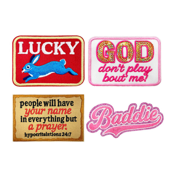 oly-9ecb59394d10e36ab13729d52537cfed Wholesale Polyester Embroidered Lucky Rabbit Alphabet Patch Iron-On for Shoes Hats DIY Fashion Accessory
