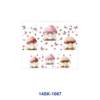 Wholesale 2/4/8pcs Watercolor Fairy Tale Animal Scenery Print Mini Cup Keychain Sticker