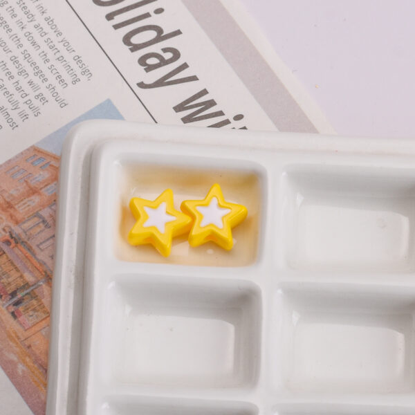 oly-9ee765cac4ec2e65ad1ea3fa412429e7 Wholesale Two Color Star Acrylic Beads DIY Jewelry Fashion Accessory for Resale Boutique