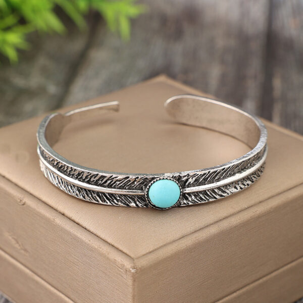 oly-9ee8885f34c62e7e82ed18005bd1f72f Wholesale Bohemian Feather Pattern Vintage Bangle Jewelry Accessory Boutique Resale